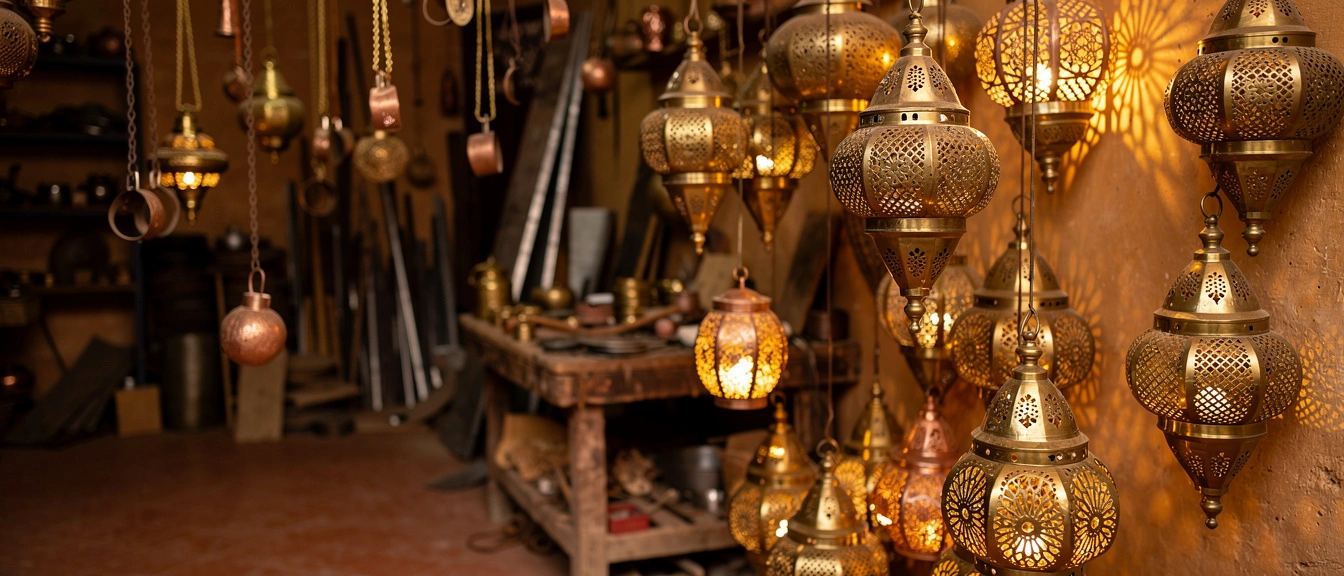 Lanternes marocaines : métal et lumière
