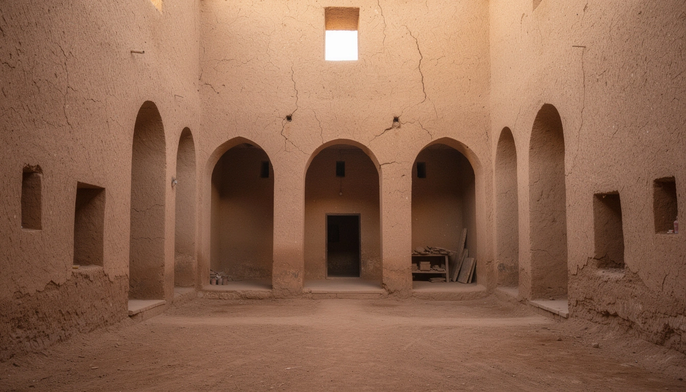 Cour intérieure de la zaouïa Nasiriyya de Tamegroute