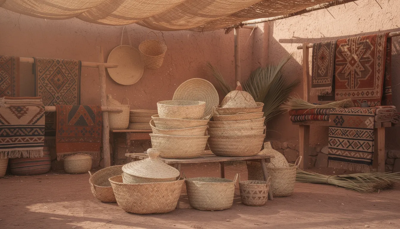 Étal artisanal au souk d'Errachidia