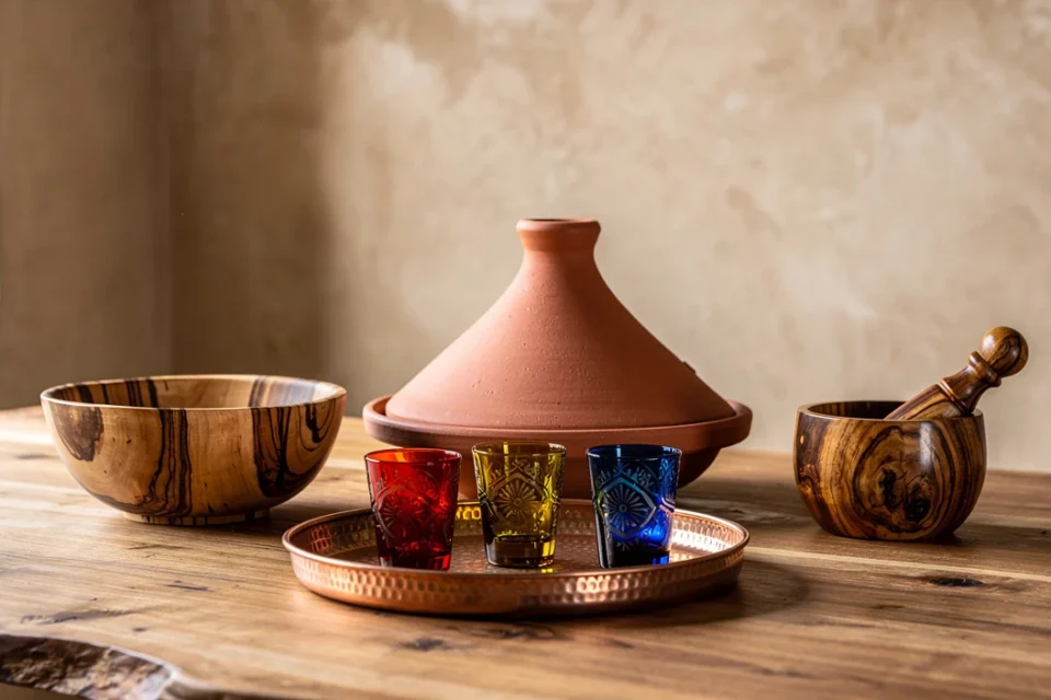 La vaisselle du Maroc : terre, cuivre et bois